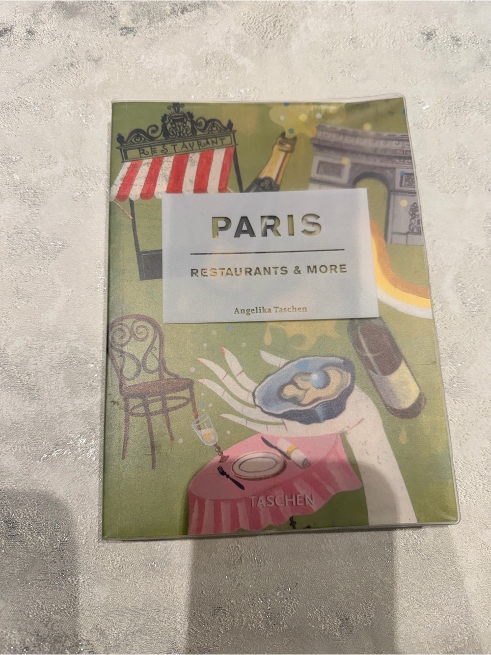 Taschen PARIS Restaurants & More Illustrated Cover (green, pink, cream)